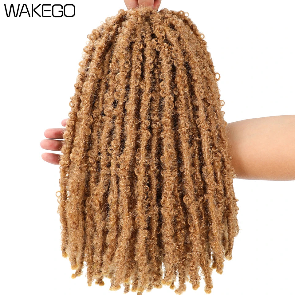 Wakego Butterfly Locs Crochet Hair 14 18 24 Inch Fausse Locks Crochet Butterfly Extensions Pre-looped Soft Locs Synthetic Braid