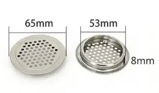 10pcs Round cabinet Air duct Vent Dia.19mm-53mm Steel Louver Mesh Hole plug decoration cover Wardrobe grille ventilation systems
