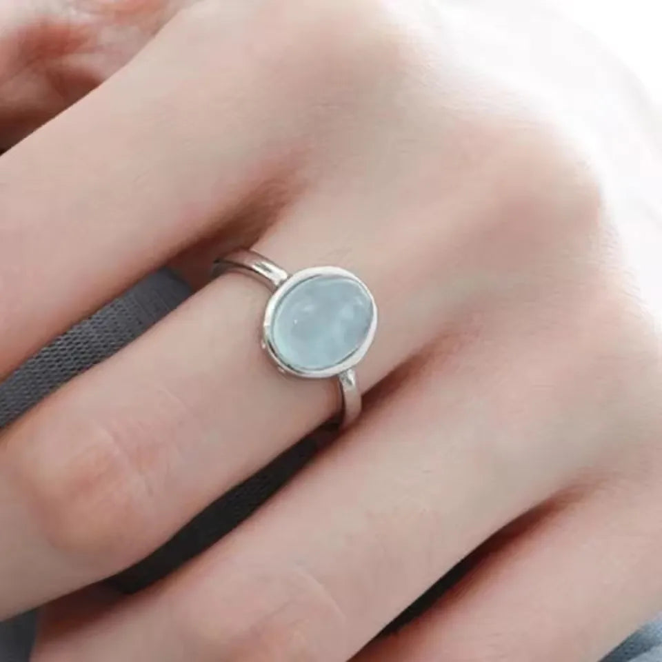 VENTFILLE 925 Sterling Silver Rings for Women Couple Blue Stone Star Jewelry  Party Birthday Gift Dropshipping Wholesale