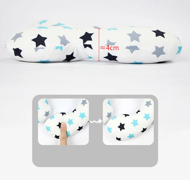 Baby Stroller Pillow Car Seat Head Fixed Neck Pillows Bend Shape Sleeping Protection Headrest Cushion Infant Anti-head Mat