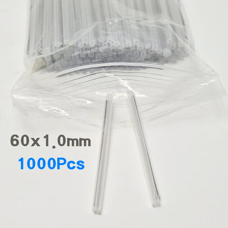 60x1.0mm 60 x5.5mm 1pin 2pin Fiber Optic Fusion Protection Splice Sleeves Heat Shrink Tube Fiber Optic Hot Melt Tube Smoove