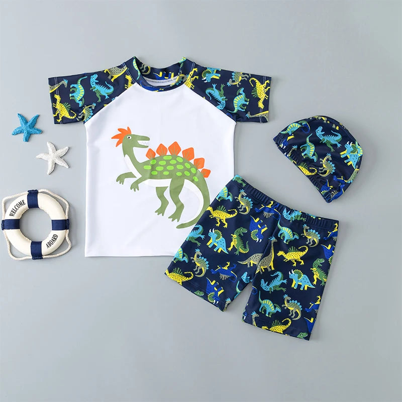 New Kids Swimsuit Medium Kids Baby Split Suit Swim Trunks Light Short Sleeve Beach Swimsuit Boys Swimsuit Swim Trunks Quick Dry