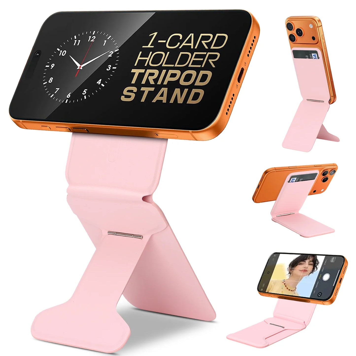 Functional Magnetic Card Holder Adjustable Stand Selfie Stick Compatible with MagSafe Card Holder