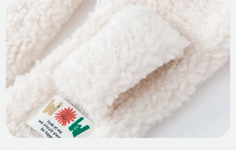 Mini Bala Skin-Friendly Scarf for Boys and Girls New in Winter Warm Cold-Protected Scarf for Babies for Outing Furry