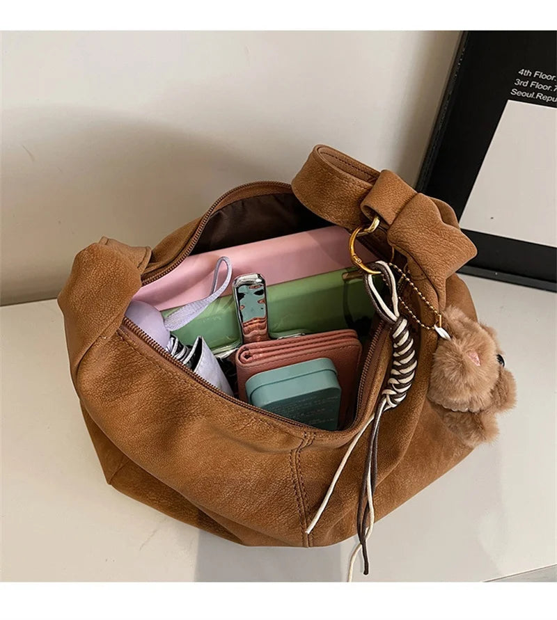 Fashion Soft PU Leather Tote Bags for Women Trend Female Simple Large High Capacity Shoulder Women Handbags Messenger Bags