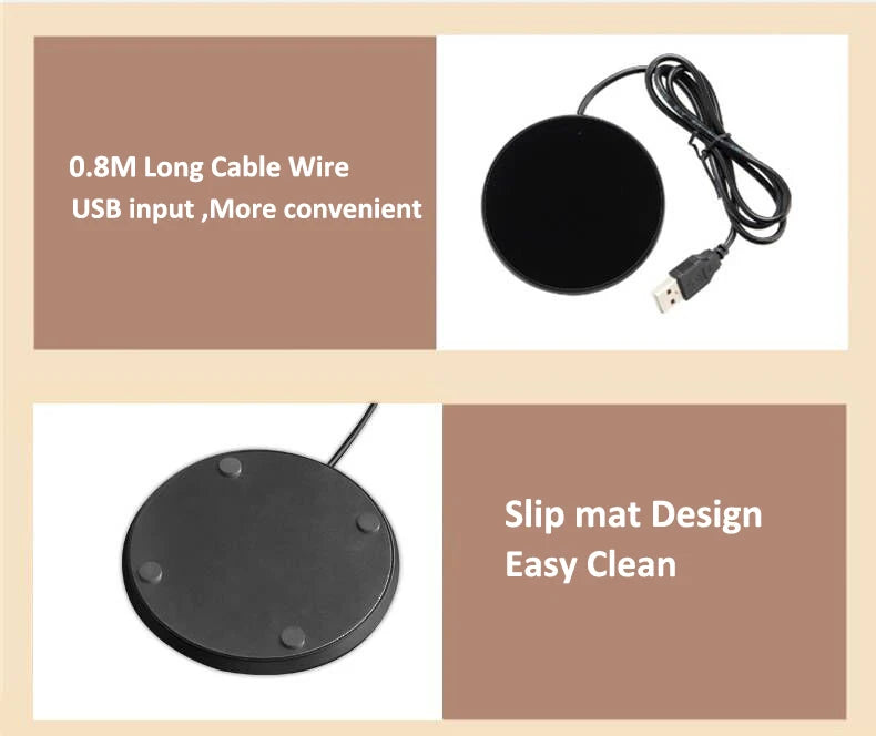 Mug Warmer Cup Heater Mini USB Cup Warmer Electric Thermostatic Coaster Coffee Milk Tea Water Heating Pad Constant Warming Mat