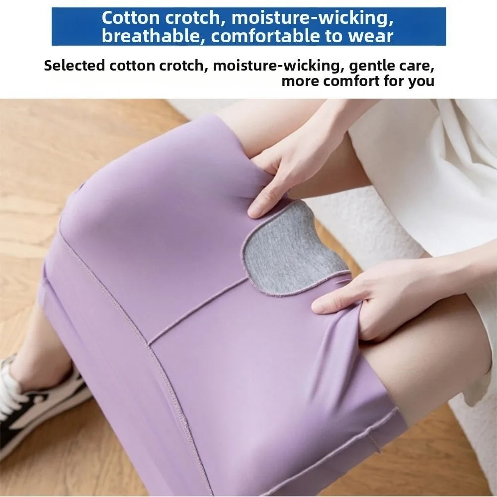 New Elastic High Waist Yoga Skorts Built in Pockets Anti-exposure Sport Running Shorts Quick-drying Cycling Skorts Summer Sports