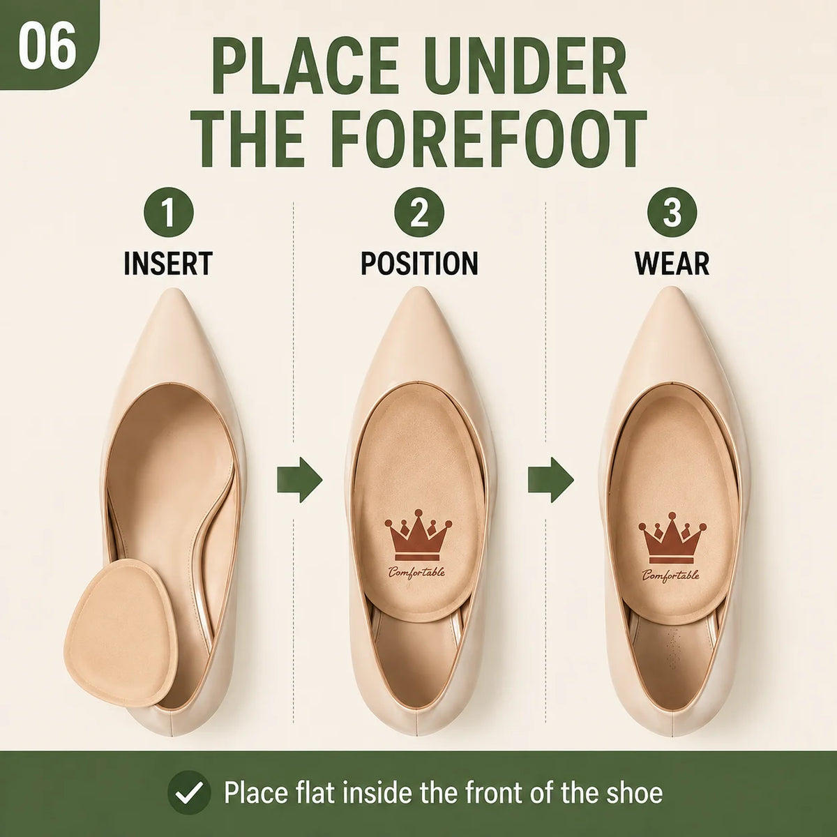 Women Forefoot Pad Pain Relief Insert Half Insoles High Heel Shoes Non-slip Cushion Shoe Breathable Sweat Absorbing Foot Pads