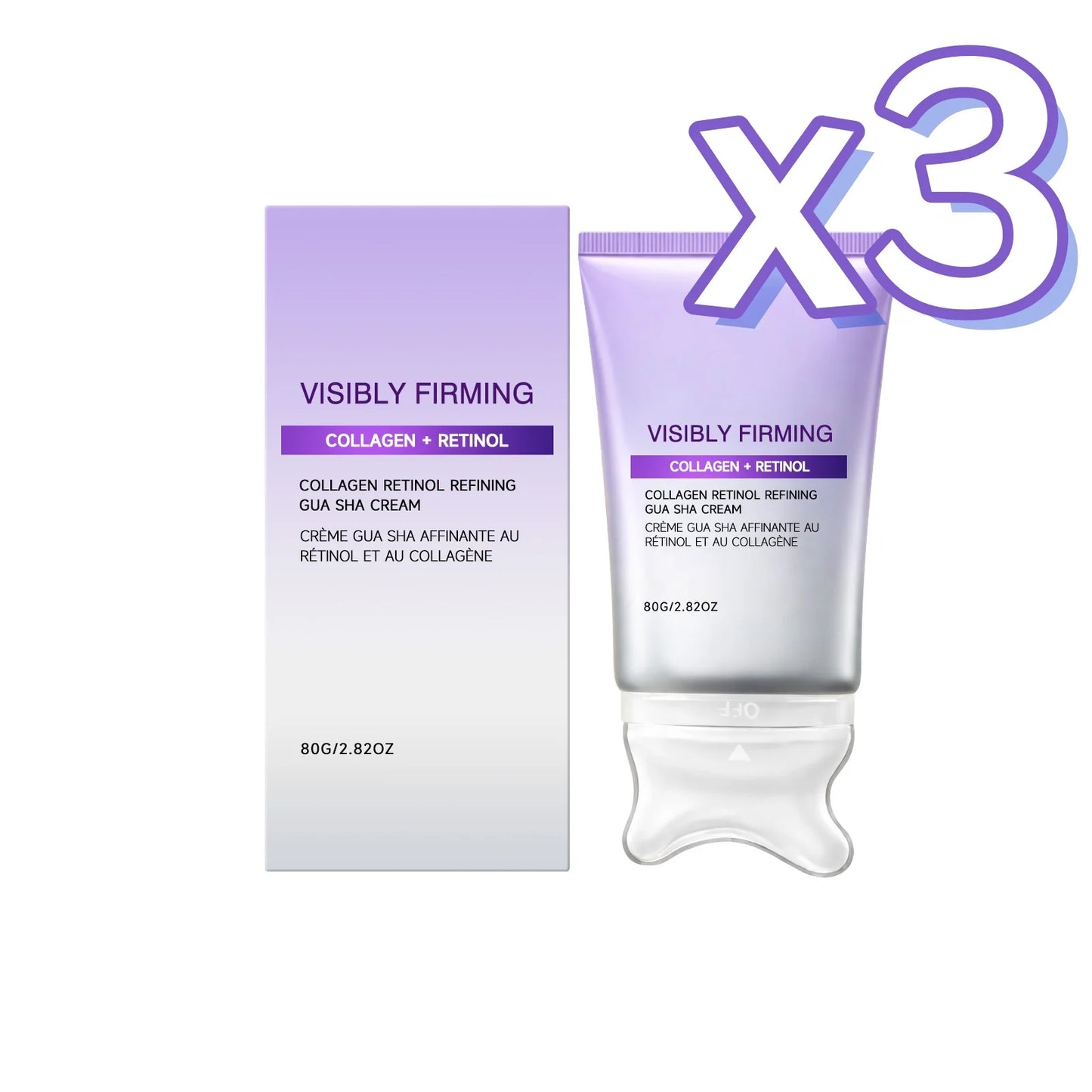 Instant Lifting Face Cream Sculpting Contour Gua Sha Cream Retinol Collagen Lift Sagging Skin Face Cheek Neck Scraping Therapy