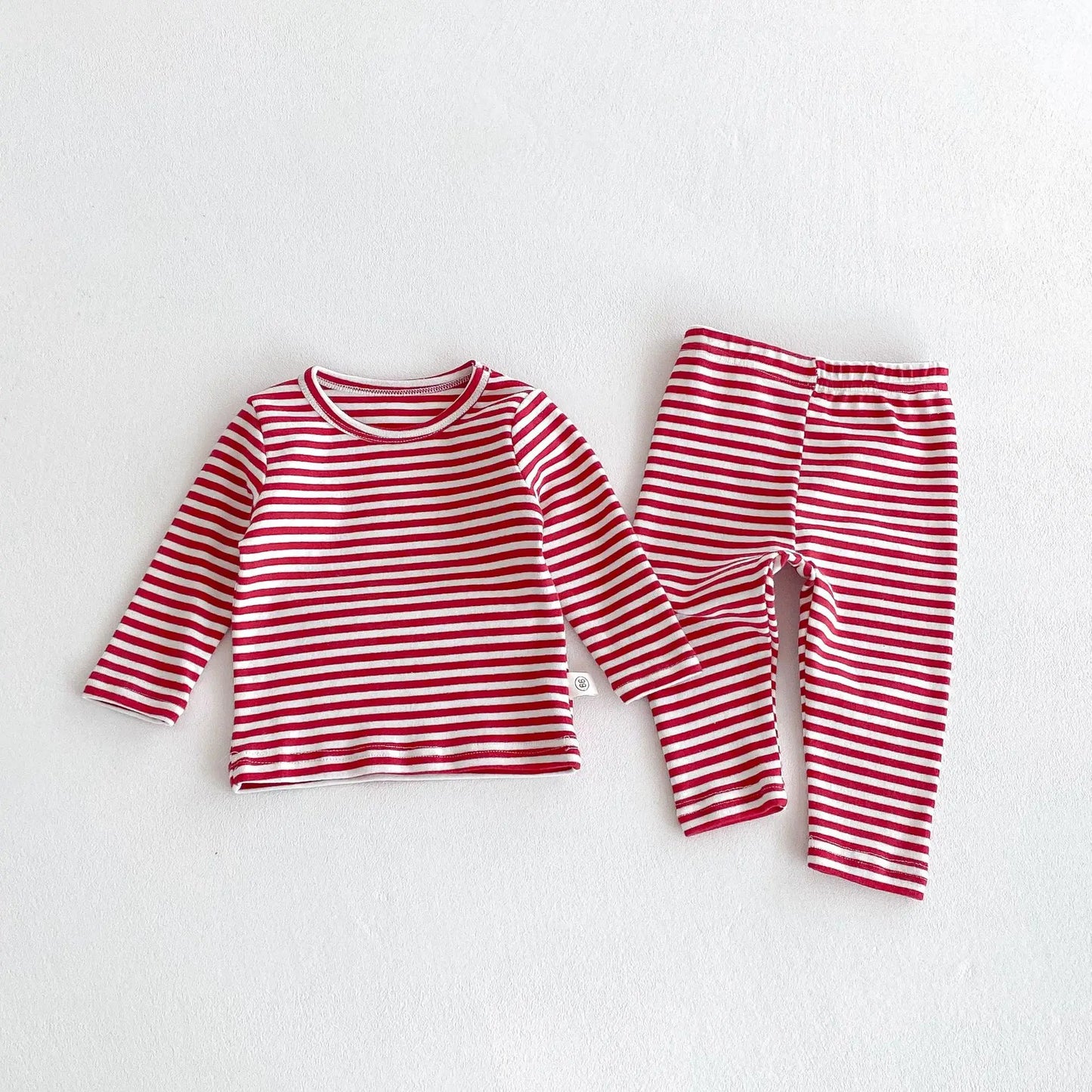 Baby Girl Boy Autumn Winter Christmas Cute Sleeveless Bodysuit Long Sleeve Striped Top Pants Infant Bibs Newborn Clothes B6091