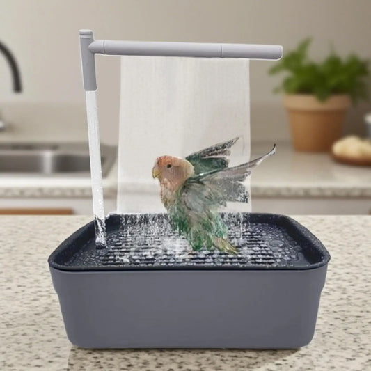 2026 New Automatic Parrot Bird Bath Tub USB Electric Pet Circulating Water Bathtub Shower Fountain Pet Supplies