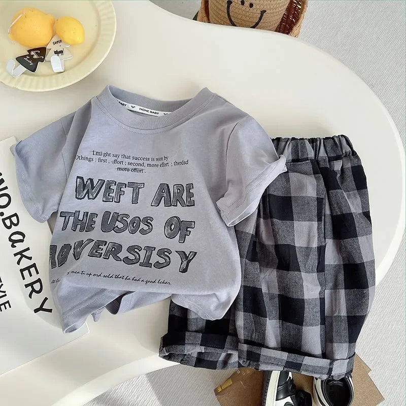 Baby Summer Clothes Boy Sports Sets Kids Loungewear Fashion Outfits Children T-shirts+Shorts 2Pcs Short Sleeves Top Pants Suits