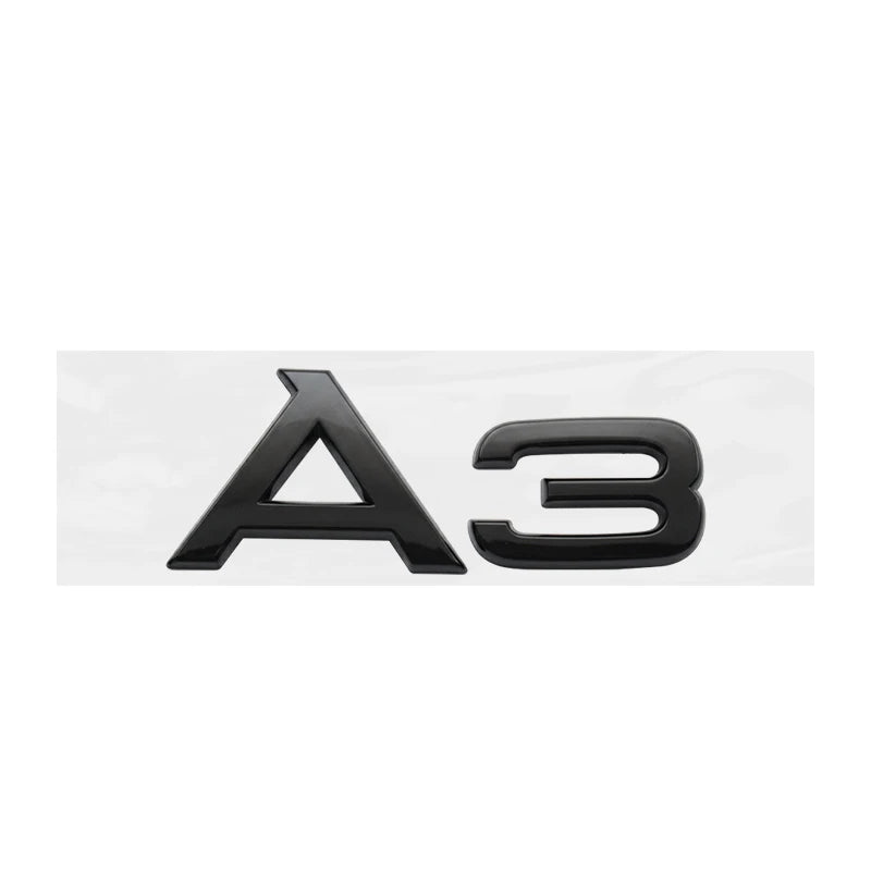 Audi A3 4 Ring Logo ABS Glossy Black Car Hood Front Bonnet Grill Badge Rear Trunk Quarrto Emblem Sticker Decal For A3 2010-2020