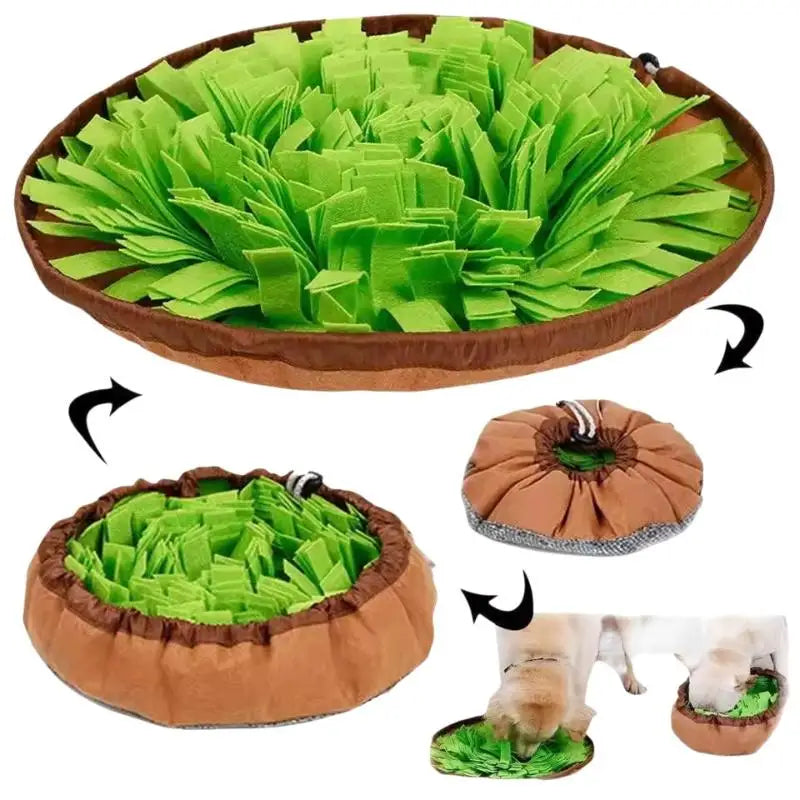 Snuffle Mat for Pets Interactive Foraging , Brain-Boosting Feed Game, Travel-Suitable, Ideal for Dogs and Cats.