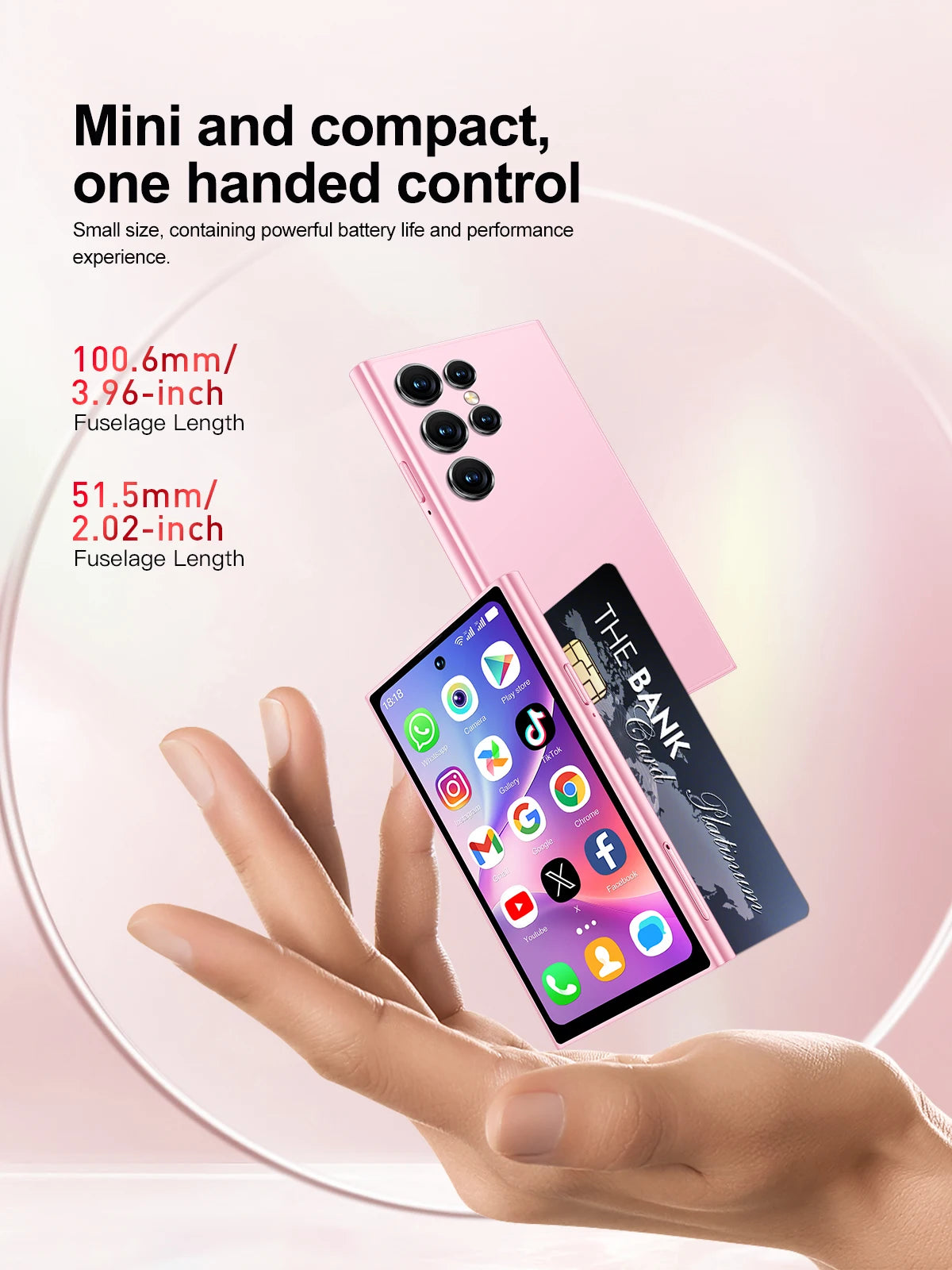 SERVO S27 Mini Android OS Cute Smartphone 4G LTE 3GB+64GB Play Store GPS WiFi Face ID 4.0"  Small Smart Phones Dual SIM Standby