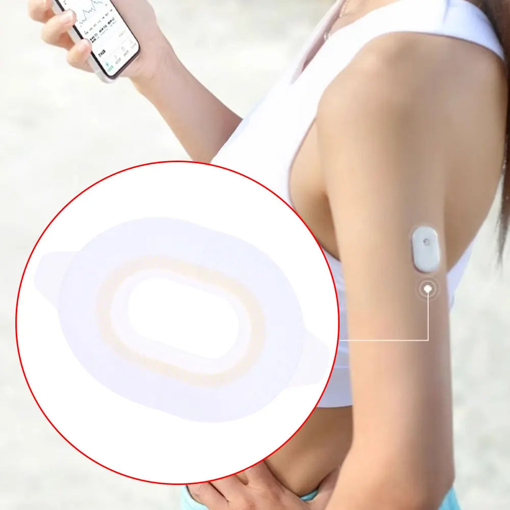 Waterproof Fixed Sticker for Sibionics GS1 Sensor - 5/10 Reinforced Adhesive Tape Dynamic Blood Glucose Sensor Cover