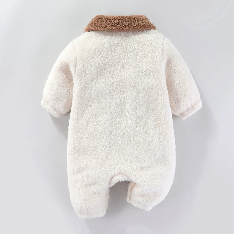 Newborn Baby Bodysuit New Autumn Winter Infant Jacket for Boy Flannel Onesies for Girls Soft Bebe Romper Baby Clothes 0-12 Month