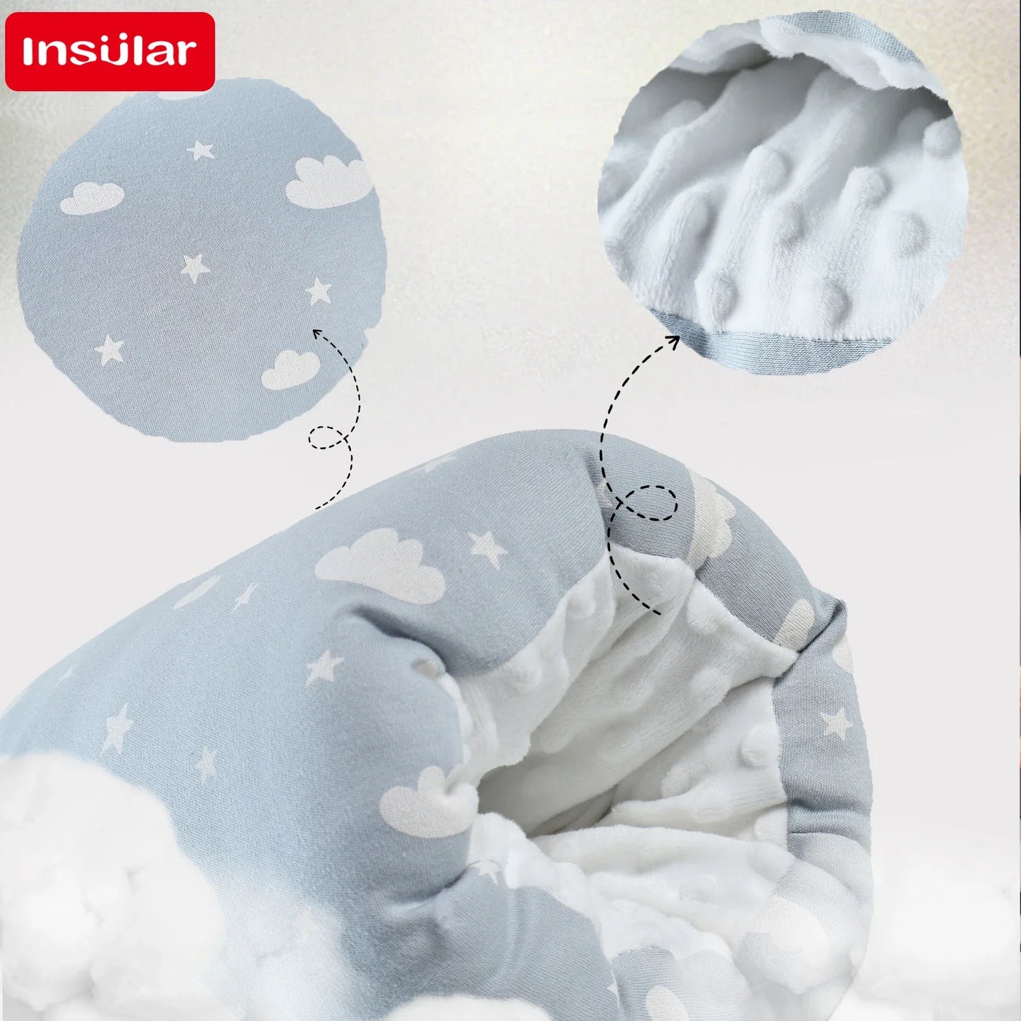 INSULAR Baby Arm Pillow Infant Feeding Pad Kid Soft Nursing Head Cushion Thickened Nursing Pillow Pure Cotton Comfortable