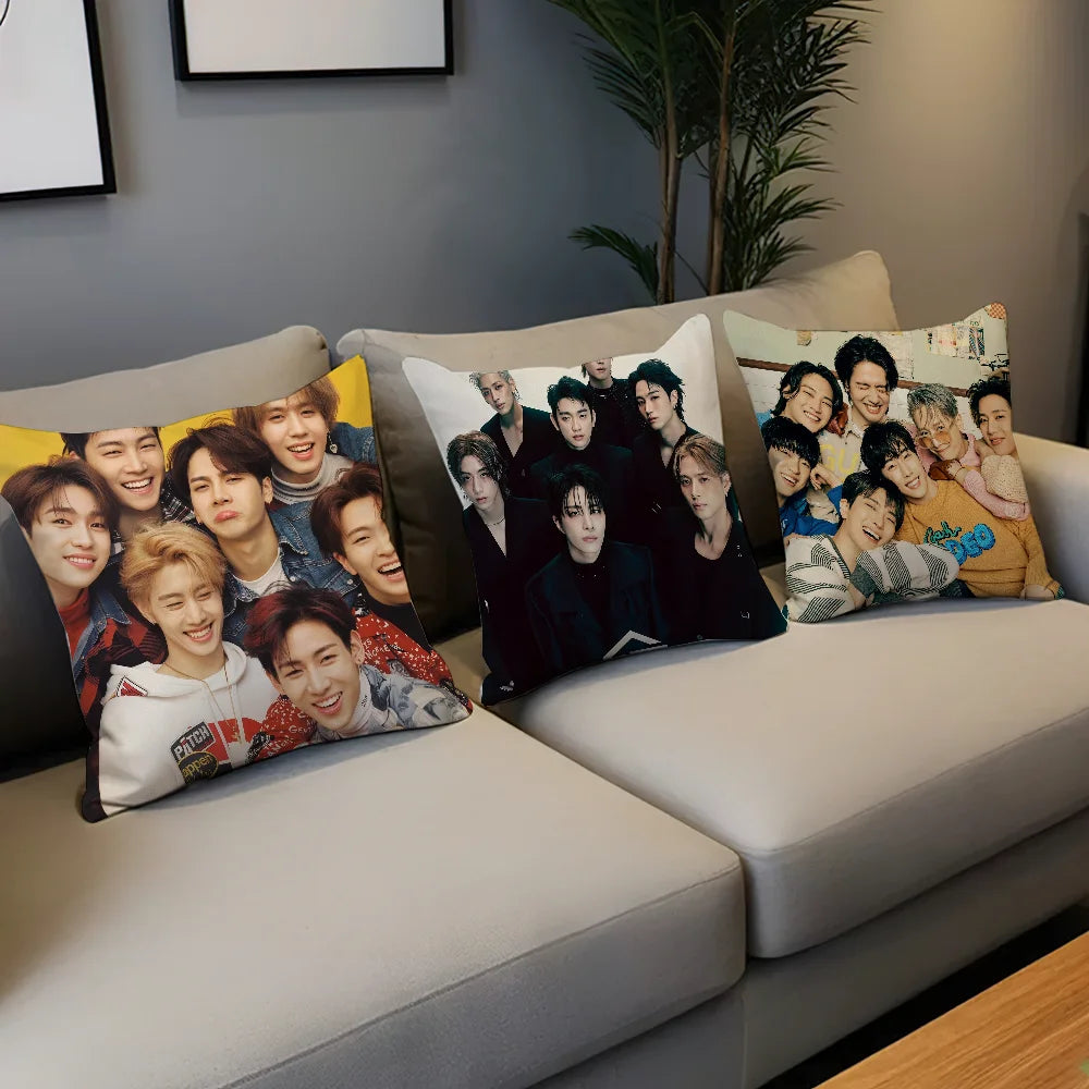 Boy Group G-GOT7-ES Band KPOP cushion cover Living Room Headboard Office Cushion Bedroom Cushion Sofa Nap Time Pillow Case