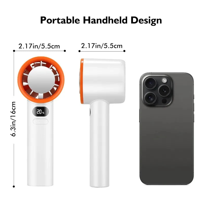 Lenovo Mini Handheld Fan 120 Speed Portable Bladeless Desktop Fans Rechargeable Instant Cooling With Ice Mode For Men Women New