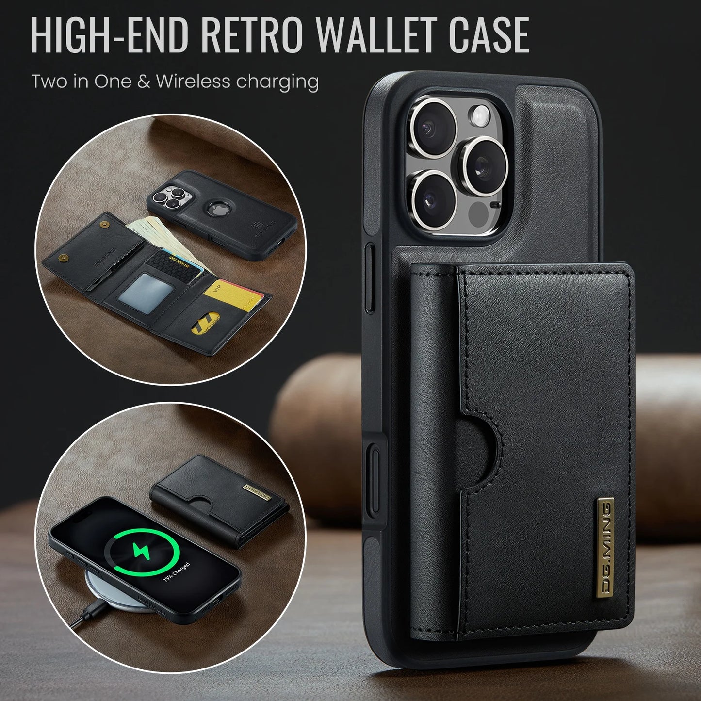 Magnetic Leather Wallet Card Phone Case For iPhone 17E 17 Air 16E 16 Pro Max 15 Plus 14 13 12 11 Flip Wireless Charging Cover