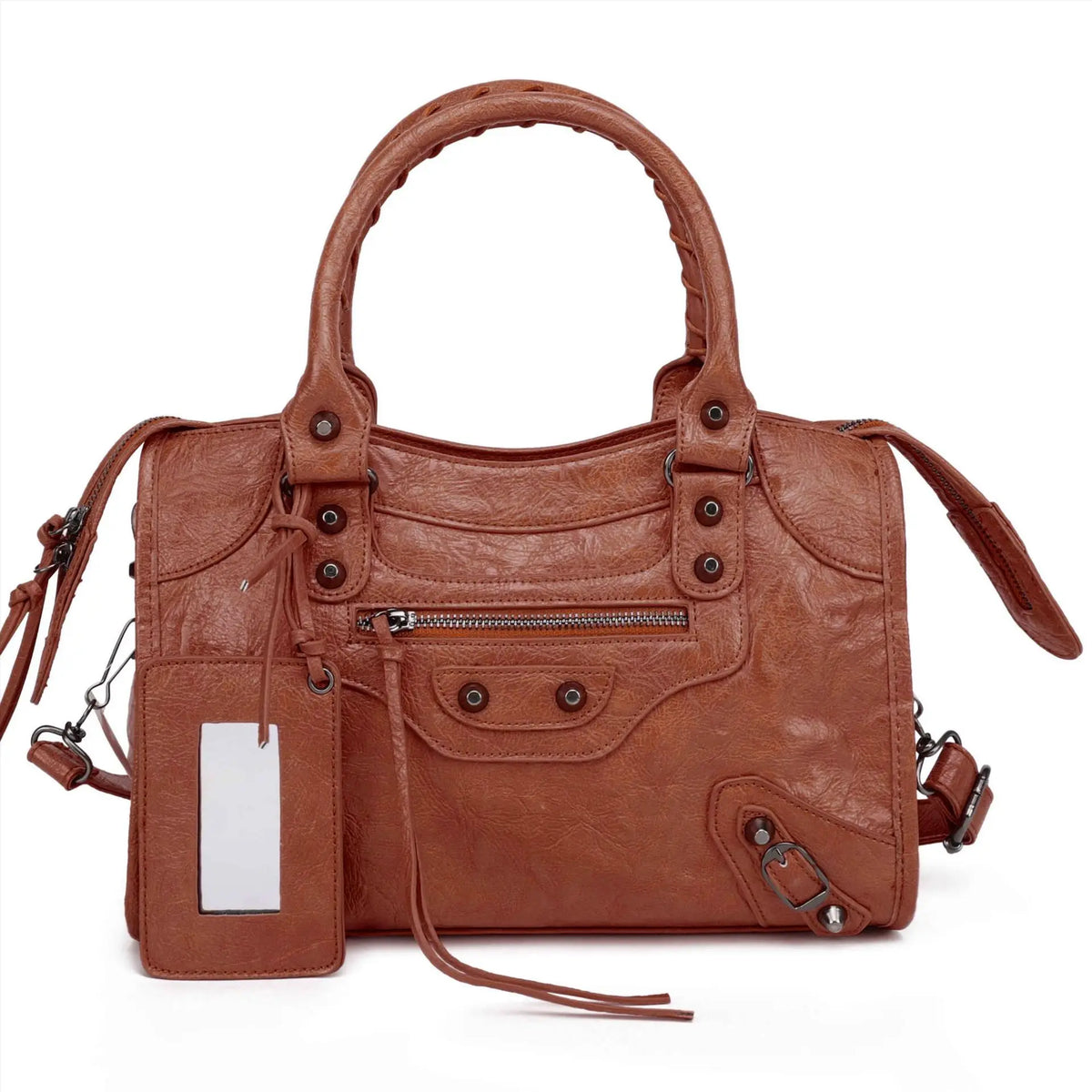 Luxury Designer City Motorcycle Shoulder Tote Bag for Women Large Capacity Autumn Winter Handbag Crossbody Stylish Women's Bag