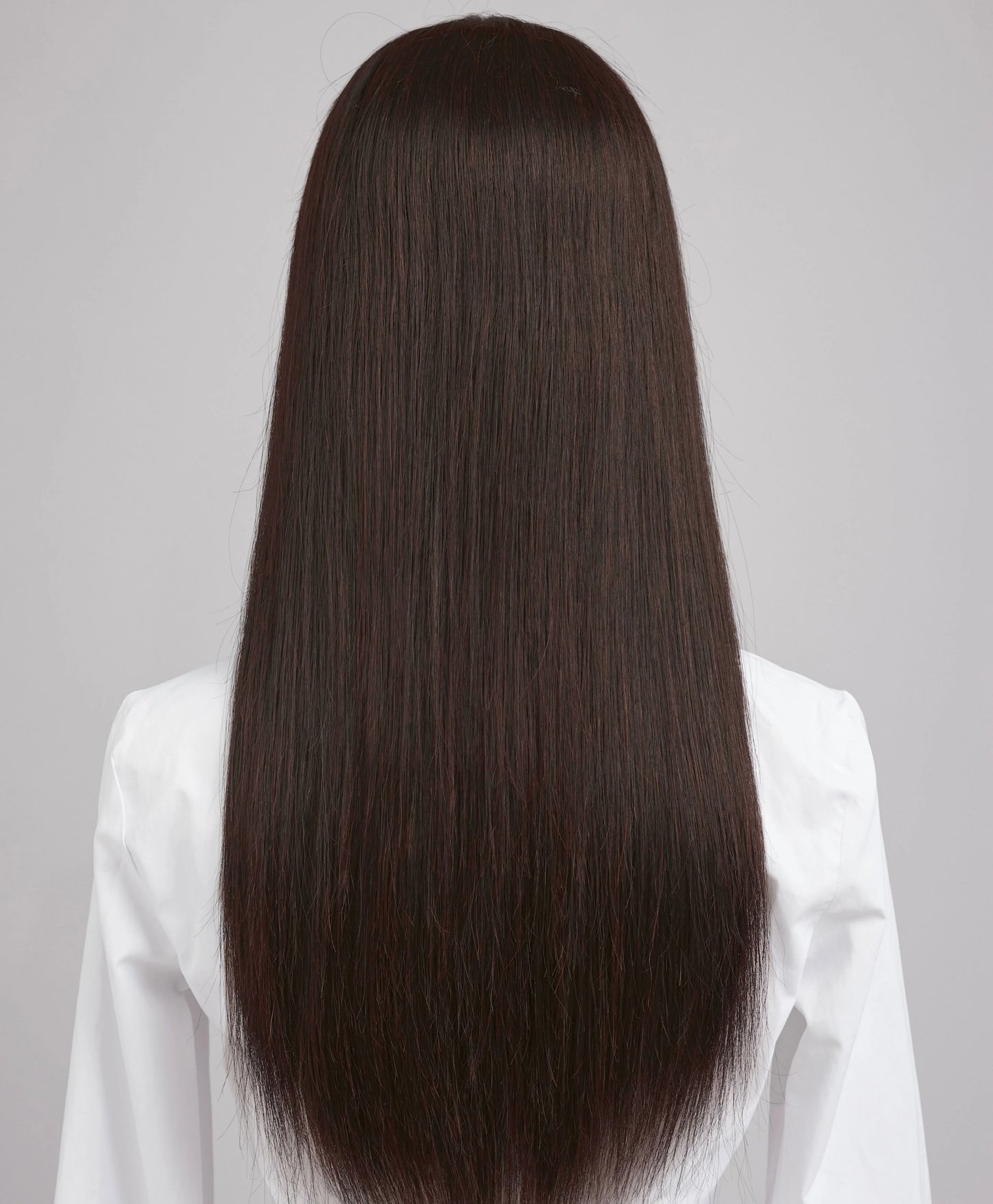 4# Brown Silk Base Hand Tied Wig with PU Edge European Hair Natural Scalp Look Light Thin Breathable Glueless Ready-to-Wear Wig