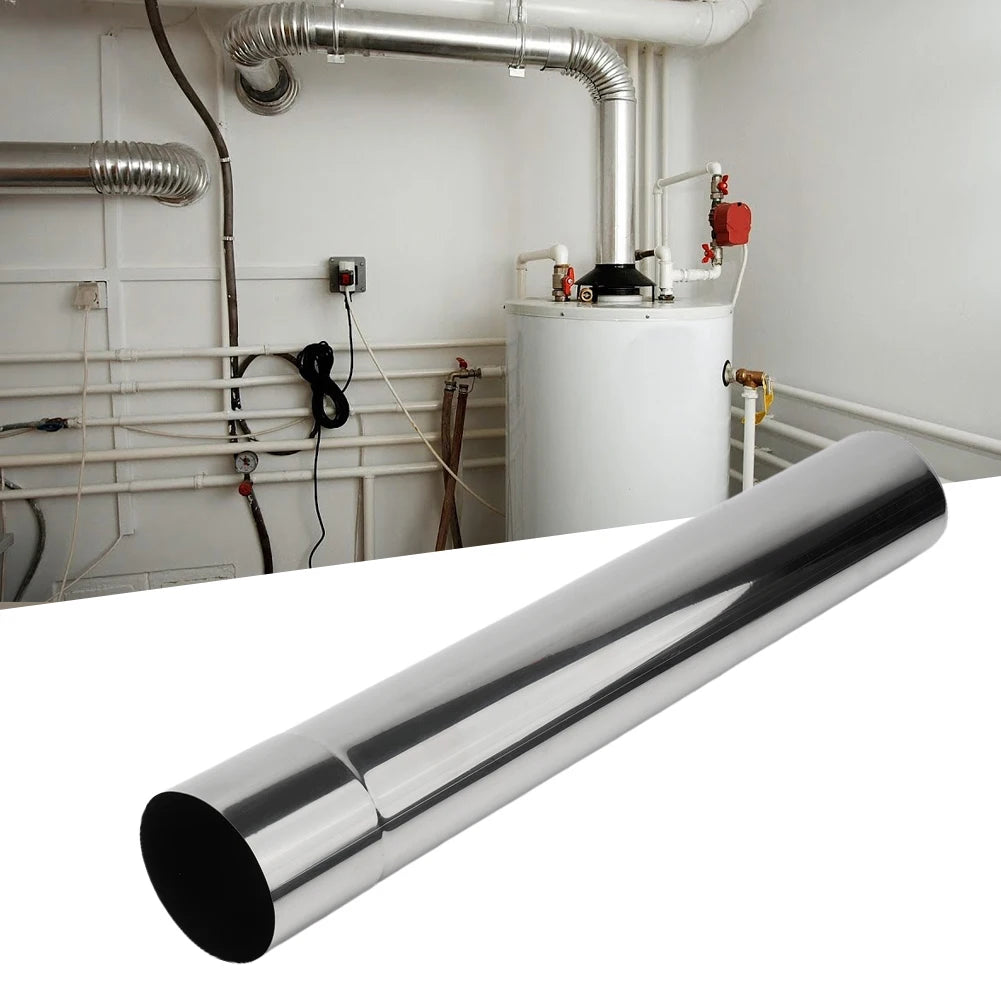 Stainless Steel Chimney Straight Exhaust Pipe Portable Chimney Pipe Hot Tent Stove Outdoor Woodstove Accessories Winter Heater