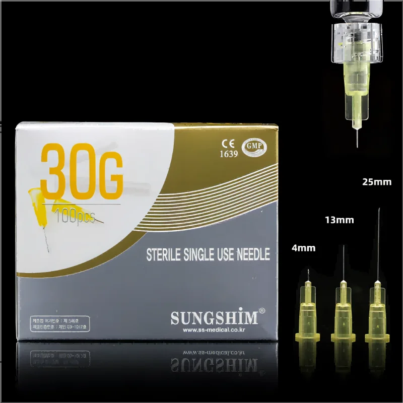 Painless Microneedles 32G 4mm/6mm & 30G 13mm Disposable Stainless Steel Ultra-fine Needles Eyelid Care Special Tools