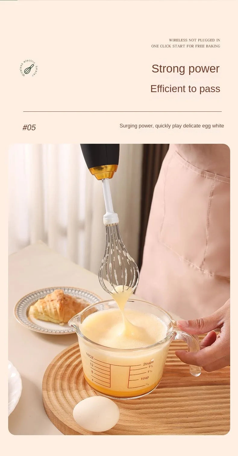 1 Electric Mixer, Egg Beater, Double Stick, 3-Speed Gun Style Cake Cream Mixer, Batter Mixer, Food Mixer