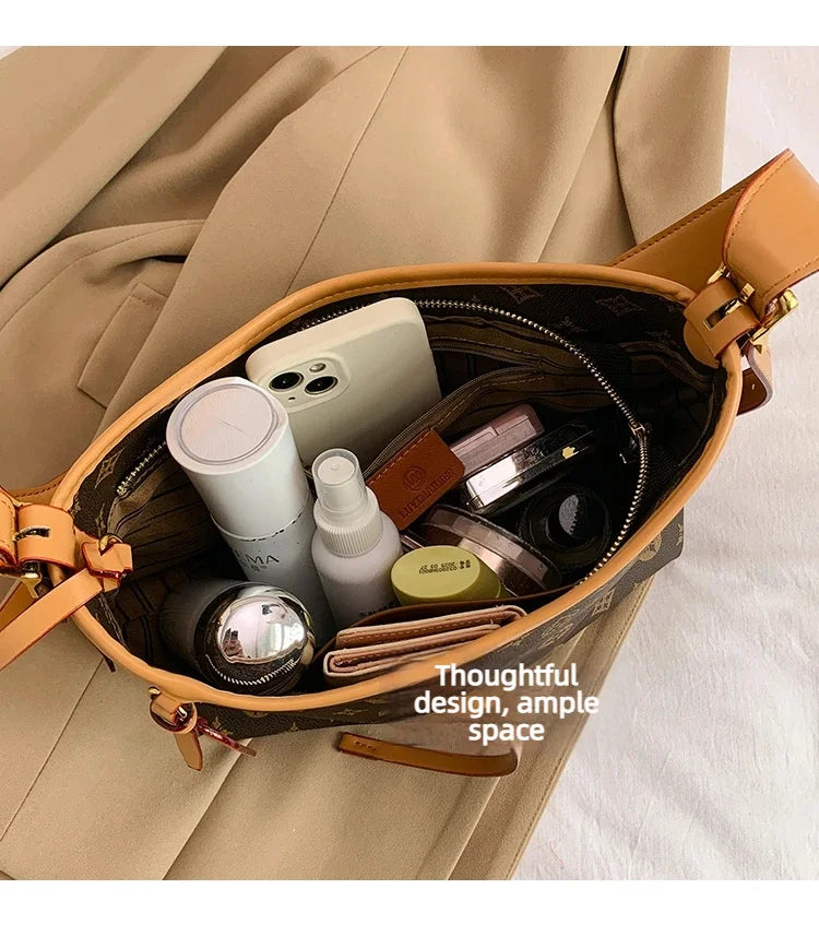 2026 Classic Luxury Leather Tote Bag Women Designer Fashion Handbag Large Capacity Minimalist Mummy Diaper Bag Travel Shoulder