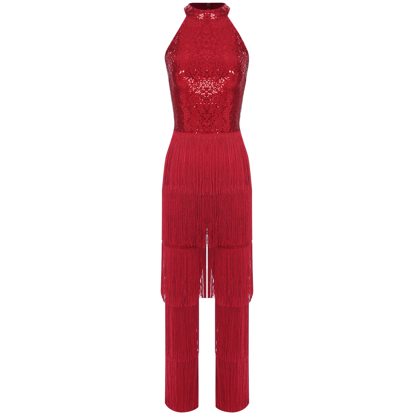 Halloween Hippie Costume womne Vintage 70s Disco Stage Performance Dancing Jumpsuit Singer Sequins Tassel Tango Cha-cha Costumes