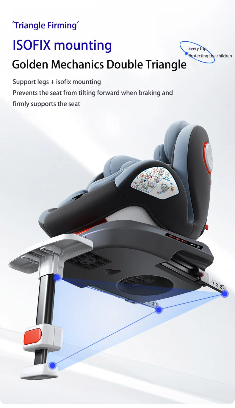Child seat 360° ISOFIX rotating baby car seat Child Car Safety Seats ECE R129 5-point seat belt 0-12 Years Suitable for newborn