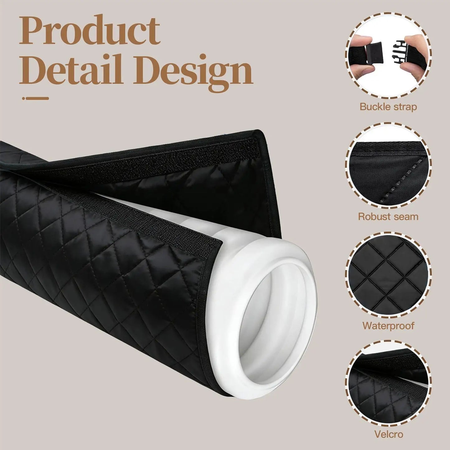 Ac Hose Insulation Sleeve Adjustable Protector Fits 5.8-6 Inch Ac Exhaust Hose Insulation Cover for Living Room Bedroom Home