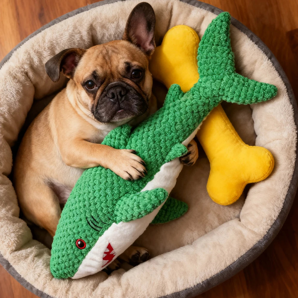 Pet Chew-Resistant Plush Interactive Toy with Sound, Parrot-Shaped, Suitable for Large, Medium, and Small Pets Like Cats and Dogs, Double-Layer Fabric, Built-In Airbag
