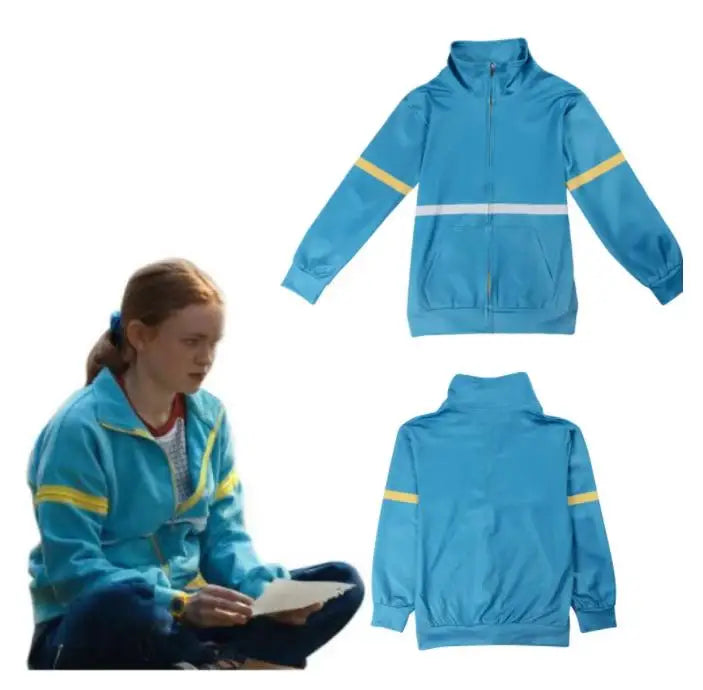 Boys Girls Sweatshirt Jacket New Cosplay Costume Max Mayfield Unisex Coat Halloween Costume Size:110-170cm