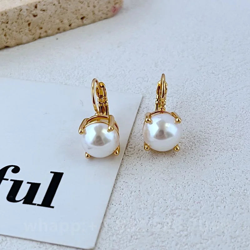 1:1 KS Jewelry Gold Stud Earrings For Women Fashion Jewelry Birthday Gift