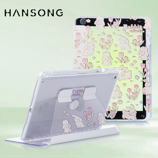 For iPad 2024 Air 6 11 iPad Pro 11 12.9 13 10 Gen 10.2 9th 8th 6th 5th 9.7 inch Air 4 5 10.9 Mini 7 6 Smart Transparent Case