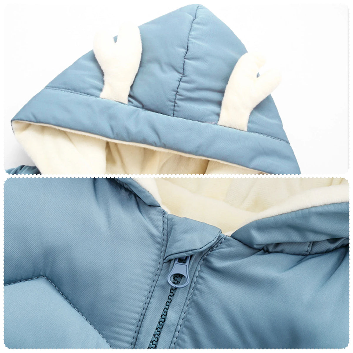 Toddler Kids Winter Rompers,Girls Down Cotton Jacket,Fleece Hood Jumpsuits,Winter Children's Overalls,Boys Snowsuits with Pocket