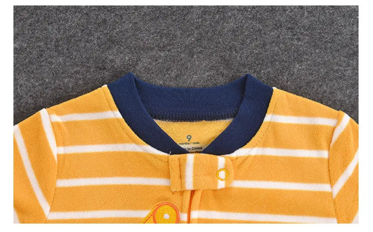 24M Toddler Baby Clothes Romper Children Fleece Outdoor Clothing Winter Warm Climbing Jumpsuit Zipper One-piece Coverall Pajamas