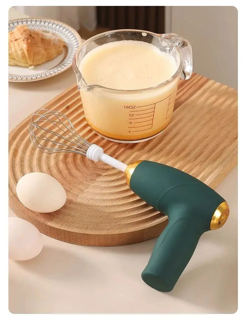 1 Electric Mixer, Egg Beater, Double Stick, 3-Speed Gun Style Cake Cream Mixer, Batter Mixer, Food Mixer