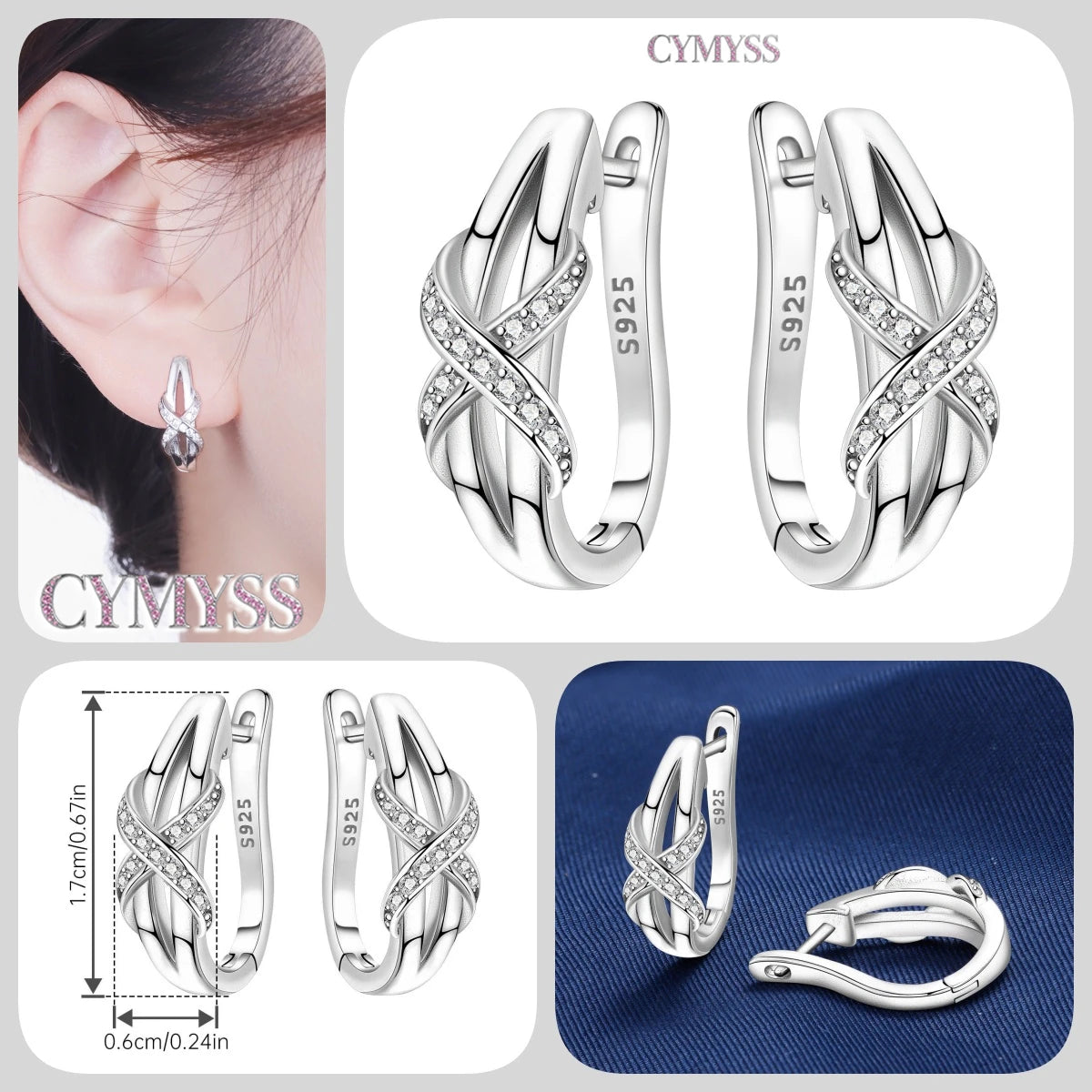 925 Sterling Silver Needle Iris Flower Hoop Earrings for Women Original Elegant Versatile Jewelry Birthday Party Fine Gift 2026