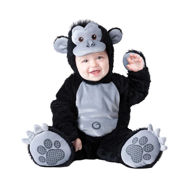 New Arrival High Quality Baby Boys Girls Halloween Dinosaur Costume Romper Kids Clothing Set Toddler Co-splay Triceratops