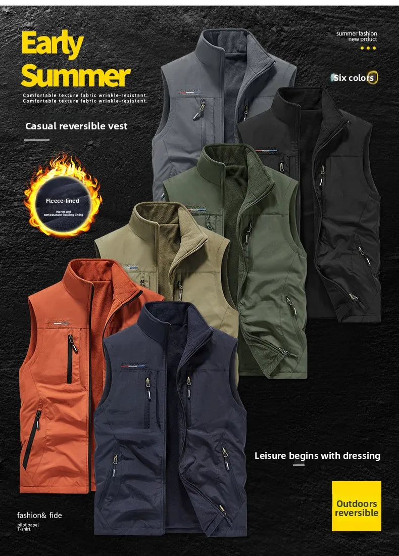 Multi-pocket Vest, Outdoor Activities, Rock Climbing, Hiking, Camping, Fishing, Mountain Climbing, Traveling, Photography, Vest