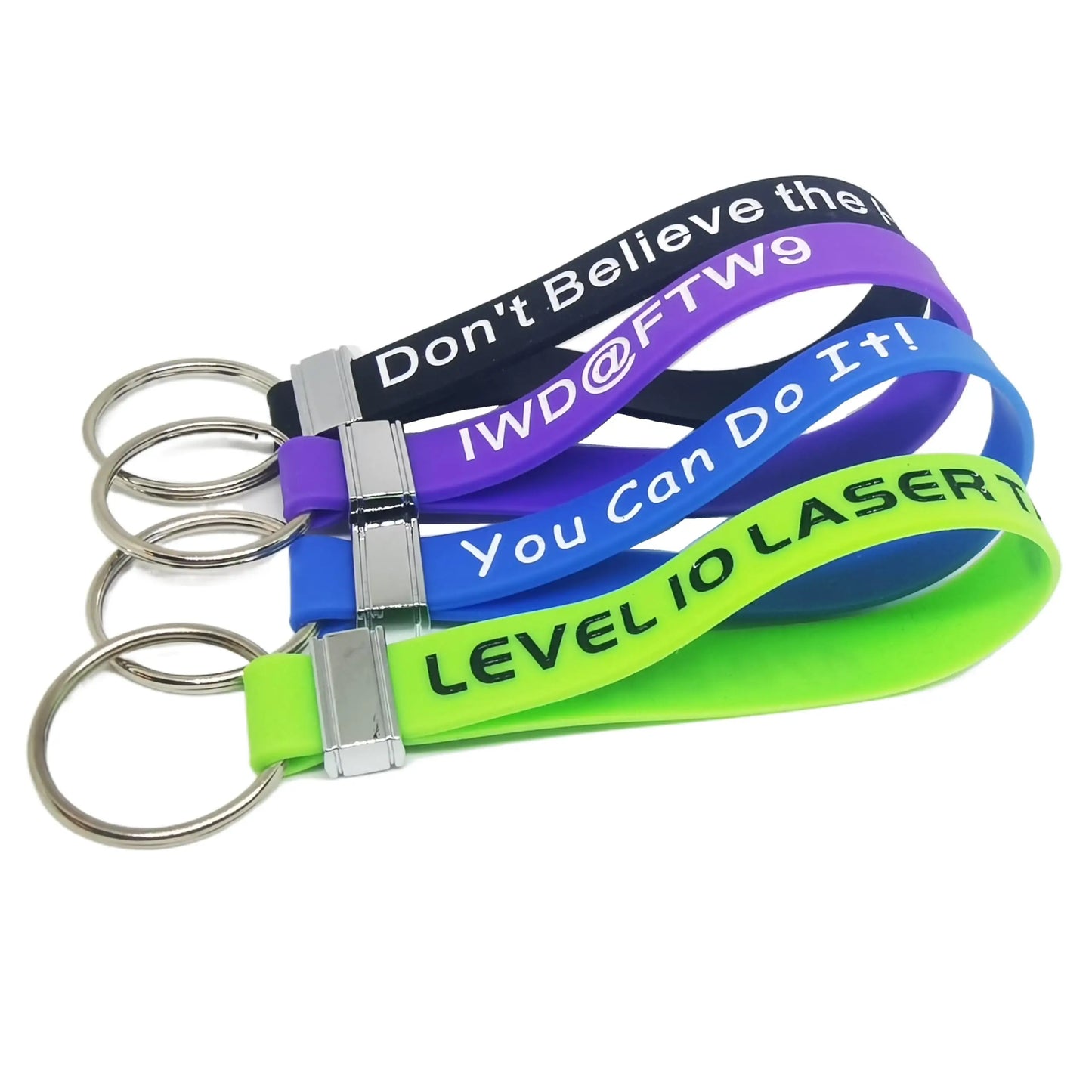 Custom Keychains Personalized Key Rings Llaveros Personalizados Customized for Events, Gifts, Backpacks, Awareness, Business