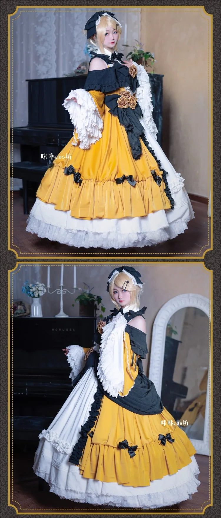 15th Anniversary Rin Cosplay Costume Women Cute Gothic Lolita Dress Halloween Outfits Anime Clothing Custom Made