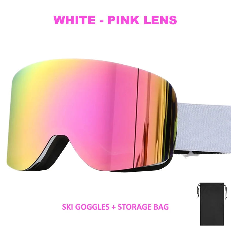 Double Layer Anti-Fog Adult Ski Goggles Outdoor Sports Snowboard Snowmobile Glasses Eyewear Full REVO Coating Snow Goggles UV400