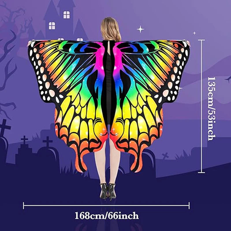 2025 Halloween Costumes Cosplay Butterfly Cloak Girls Women Dance Performance Dress Cloak