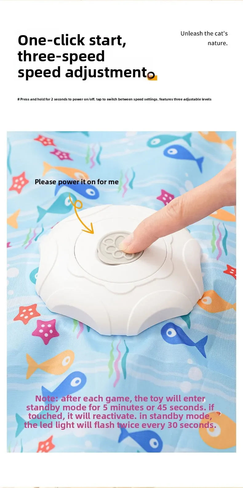 Cat and Dog Toy Interactive Hide and Seek Cat Toy with Mouse Squeak Motion Activated Mobile Hidden Feather Kitten Teasing Toy