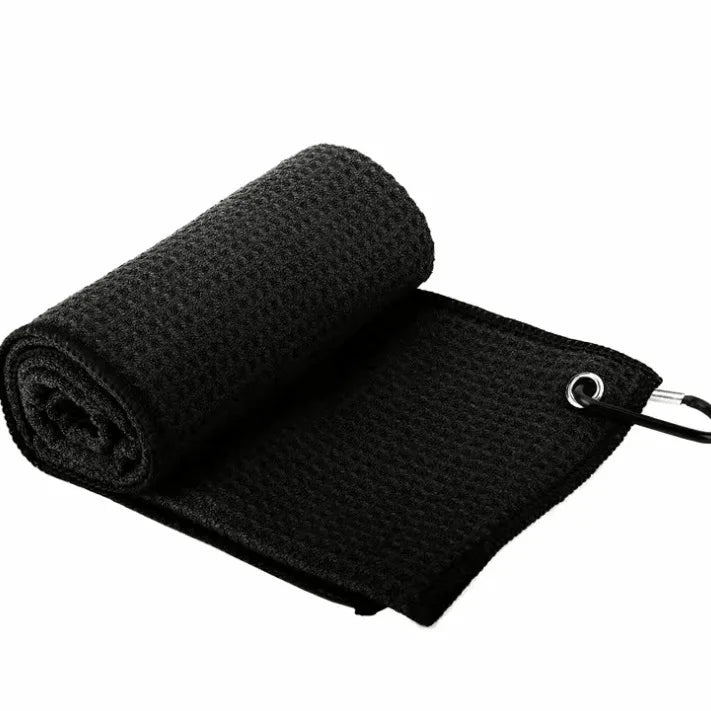 Golf Towel Microfiber Fabric For Golf Lovers Soft Absorbent Golf Club Cleaner Rag Clip Golf Accessories Golf Club Cleaning Towel